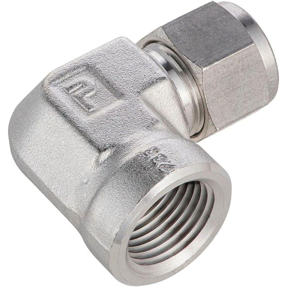 Compression Tube Female Elbow: 1/4-18